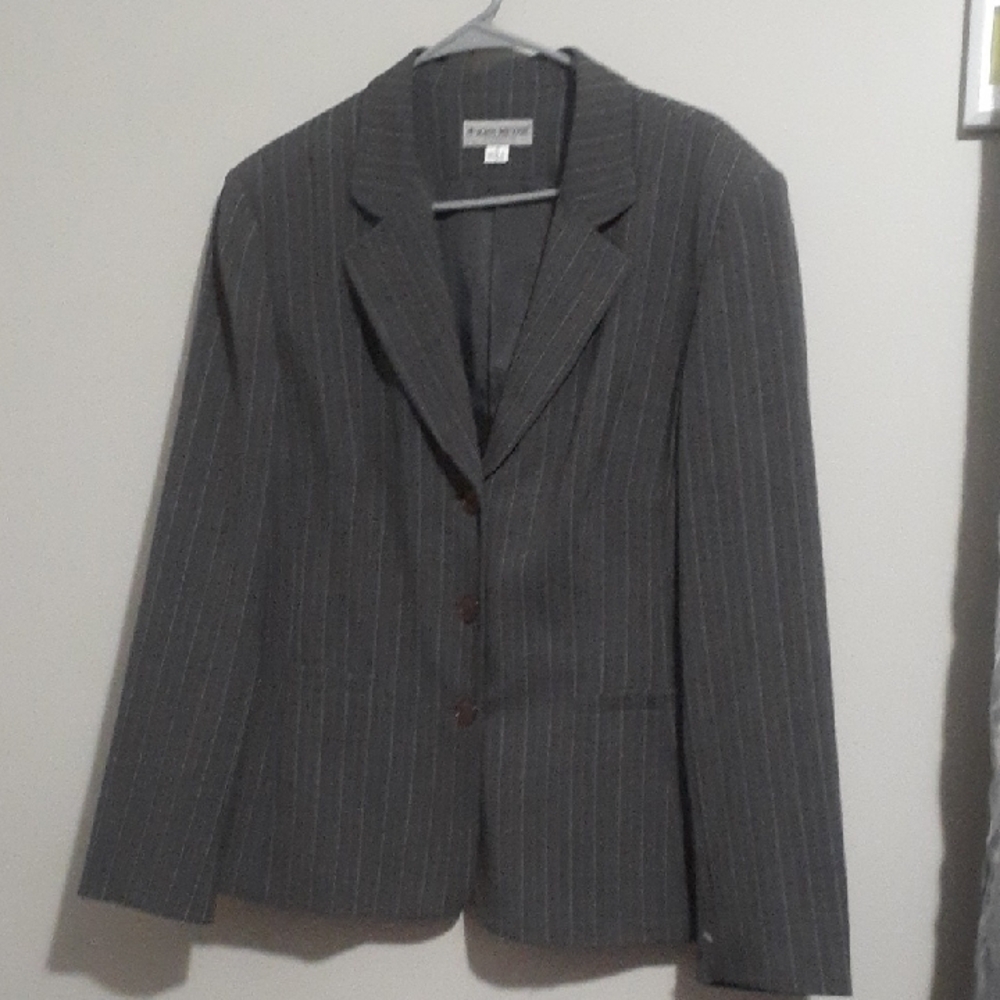 Gray Pinstripe Blazer